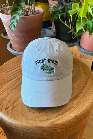 Plant Mom Hat- Grey