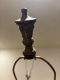 Antique Marble Base Crystal Lamps Set of 2.