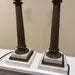 Antique Marble Base Crystal Lamps Set of 2.