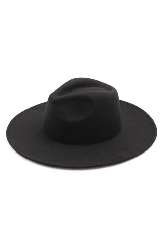 BLACK WIDE BRIM HAT
