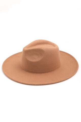 BEIGE WIDE BRIM HAT